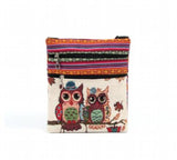 Owl Canvas Single Shoulder Bag, National Style Mobile Phone Bag