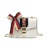 Classic PU Leather Shoulder Bag for Women Small Square Bag Multi-Pocket