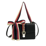 Classic PU Leather Shoulder Bag for Women Small Square Bag Multi-Pocket