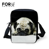 Cute Puppy Pug Dog Mini Crossbody Bag for Kids Women