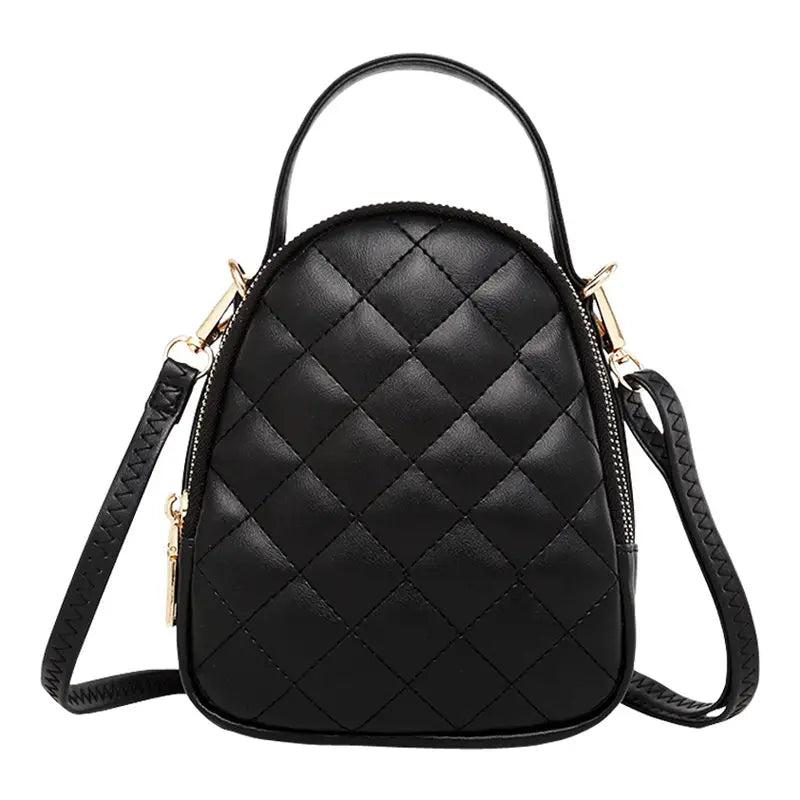 Diamond Lattice Shoulder Bag for Women, Small Tote Handbag