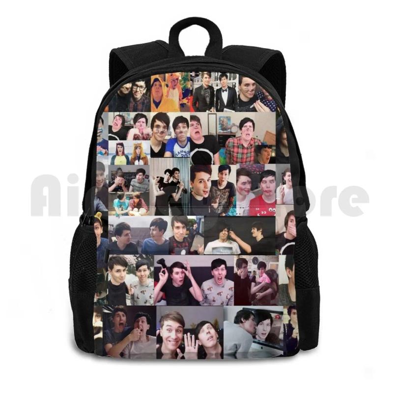 Dan And Phil Outdoor Hiking Backpack Sports Bag Dan Howell Phil Lester Phandom