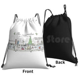Nutcracker Sheet Music Art Backpack Drawstring Bag