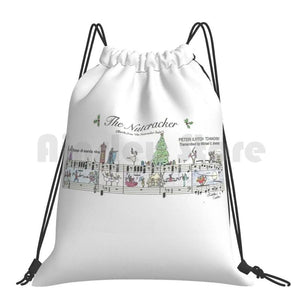 Nutcracker Sheet Music Art Backpack Drawstring Bag