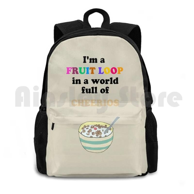 Outdoor Hiking Backpack Fruit Loop Cheerios Cereal