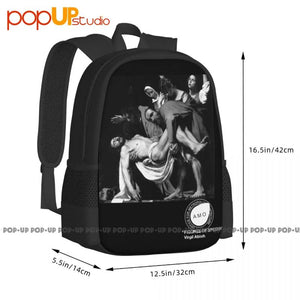 Virgil Abloh Mca Art 01 Backpack Large Capacity Bookbag Softback