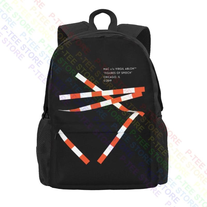 Virgil Abloh X Mca Fos Lines Large Capacity Backpack Eco Friendly