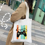 Gamepad Gaming Gamer Women Canvas Shopper Bag Harajuku Tote Shoulder