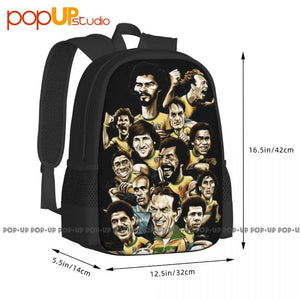 Brazil 1982 Football Caricature Gym Tote Bag