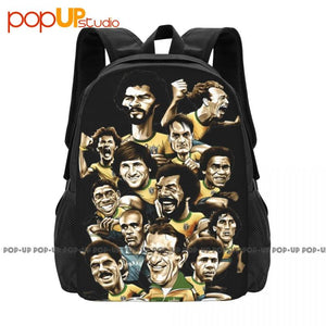 Brazil 1982 Football Caricature Gym Tote Bag