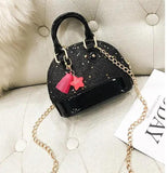 Shining Princess Handbag Girls Woman Bag PU Evening Package Bag's Crossbody Mini
