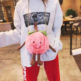 Watermelon Baby Girls Plush Fruit Shoulder Bag Soft Stuffed Chain Messenger Cros