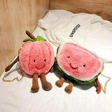Watermelon Baby Girls Plush Fruit Shoulder Bag Soft Stuffed Chain Messenger Cros