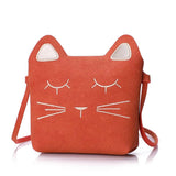 One-shoulder Cartoon Kids Bag Mini Princess Embroidered Kitten Bag