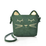 One-shoulder Cartoon Kids Bag Mini Princess Embroidered Kitten Bag