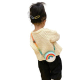 Kids Shoulder Bag Cross-Body Pack Round Wide Strap Rainbow Donut