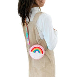 Kids Shoulder Bag Cross-Body Pack Round Wide Strap Rainbow Donut