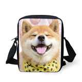 Shiba Inu Smile Puppy Shoulder Messenger Bag for Boys