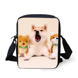 Shiba Inu Smile Puppy Shoulder Messenger Bag for Boys
