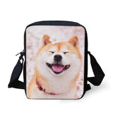Shiba Inu Smile Puppy Shoulder Messenger Bag for Boys