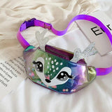 Kids Elk Print Waist Fanny Pack Belt Pouch Travel Hip Bum Shoulder Bag