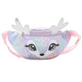 Kids Elk Print Waist Fanny Pack Belt Pouch Travel Hip Bum Shoulder Bag