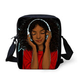 African Art School Bag Girls Student Kids Crossbody Backpack