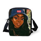 African Art School Bag Girls Student Kids Crossbody Backpack