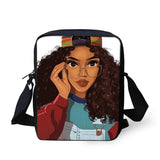 African Art School Bag Girls Student Kids Crossbody Backpack