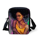 African Art School Bag Girls Student Kids Crossbody Backpack