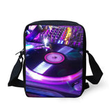 Electronic Rock Music Shoulder Messenger Bag Crossbody for Boys Girls