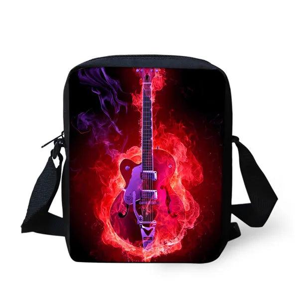 Electronic Rock Music Shoulder Messenger Bag Crossbody for Boys Girls