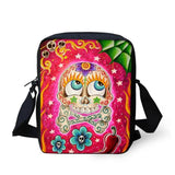 Candy Skull Shoulder Messenger Bag Crossbody Phone Bag for Boys