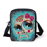 Candy Skull Shoulder Messenger Bag Crossbody Phone Bag for Boys