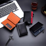 RFID Antimagnetic Leather Men's Wallet Short Business Purse