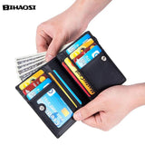 RFID Antimagnetic Leather Men's Wallet Short Business Purse