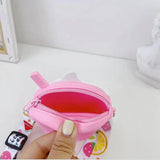 Kids Crossbody Bags Messenger Bag Fruit Print Ice Cream Shaped Shoulder Bag