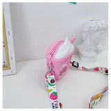 Kids Crossbody Bags Messenger Bag Fruit Print Ice Cream Shaped Shoulder Bag