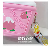 Kids Crossbody Bags Messenger Bag Fruit Print Ice Cream Shaped Shoulder Bag