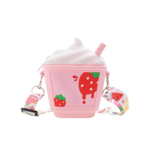 Kids Crossbody Bags Messenger Bag Fruit Print Ice Cream Shaped Shoulder Bag