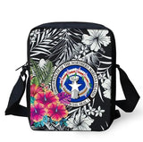 N. Mariana Islands Floral Messenger Bag Tropical Leaves Phone Bags For Girls