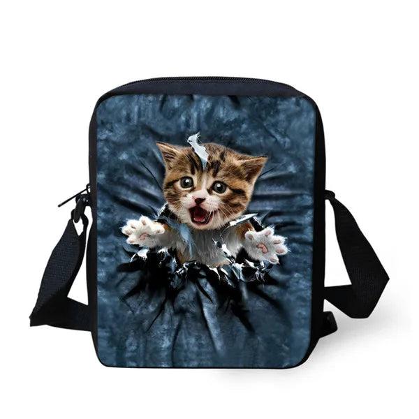 Pocket Cat Shoulder Messenger Bag Crossbody Phone Bag for Boys