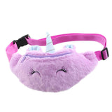 Unicorn Kids Fanny Pack Plush Waist Bag Coin Purse Travel Chest Bag
