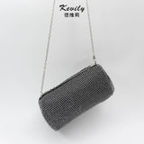 Cavilly Cylinder Bag Creative Armpit Double Chain Bag