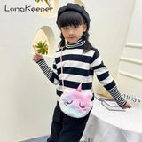 Kids Girls Cartoon Animals Messenger Bag Shoulder Bag Coin Purse Princess Handba