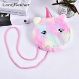 Kids Girls Cartoon Animals Messenger Bag Shoulder Bag Coin Purse Princess Handba