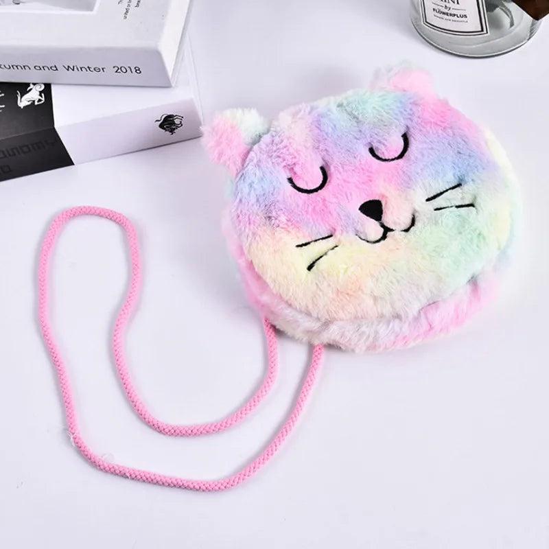 Kids Girls Cartoon Animals Messenger Bag Shoulder Bag Coin Purse Princess Handba