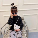 Kids Chest Bag Bear Mini Bag Small Brown Shoulder Bag