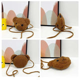 Kids Chest Bag Bear Mini Bag Small Brown Shoulder Bag