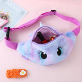 Cartoon Unicorn Fanny Pack Girls Waist Bag Kids Coin Purse